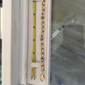 14 k two tone ladies Rolo with Gucci links Luxury Bracelet